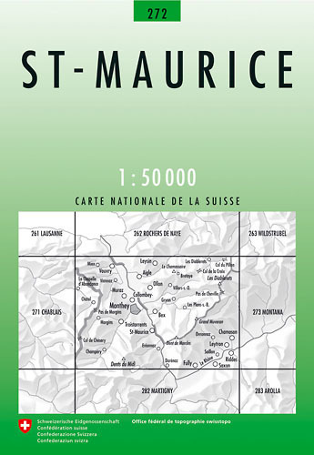 272 ST. MAURICE mapa topograficzna 1:50 000 SWISSTOPO (1)