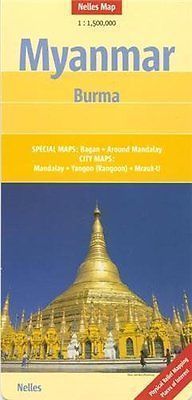 BIRMA MYANMAR mapa samochodowa 1:1 500 000 NELLES (1)