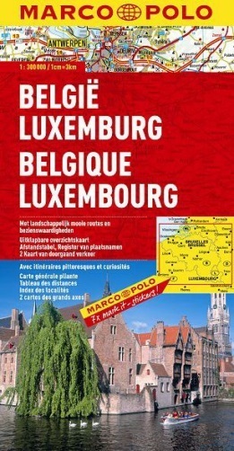 BELGIA LUKSEMBURG mapa samochodowa 1:300 000 MARCO POLO (1)