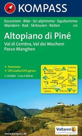 ALTOPIANO DI PINE mapa turystyczna 1:35 000 KOMPASS (1)