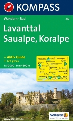 LAVANTTAL - SAUALPE - KORALPE mapa turystyczna 1:50 000 KOMPASS (1)