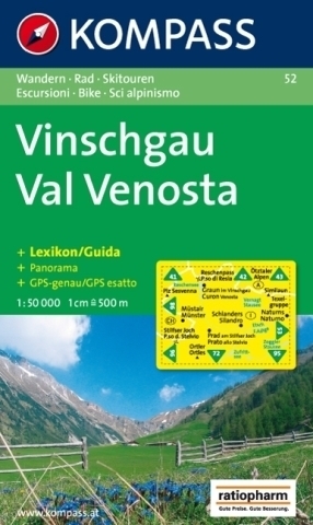 VINSCHGAU / VAL VENOSTA mapa turystyczna 1:50 000 KOMPASS (1)