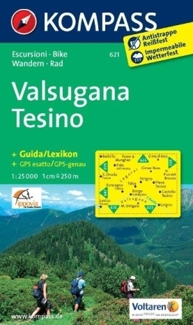 VALSUGANA - TESINO wodoodporna mapa turystyczna 1:25 000 KOMPASS