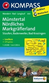 MUNSTERTAL NORDLICHES MARKGRAFLERLAND mapa turystyczna 1:25 000 KOMPASS