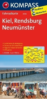 KILONIA - RENDSBURG - NEUMUNSTER wodoodporna mapa turystyczna 1:70 000 KOMPASS