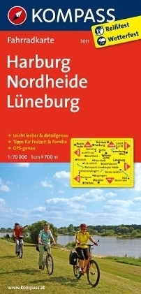 HARBURG - NORDHEIDE - LUNEBURG wodoodporna mapa turystyczna 1:70 000 KOMPASS (1)