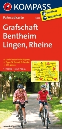 GRAFSCHAFT BENTHEIM - LINGEN - RHEINE wodoodporna mapa turystyczna 1:70 000 KOMPASS (1)