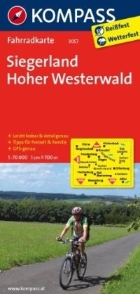 SIEGERLAND - HOHER WESTERWALD wodoodporna mapa turystyczna 1:70 000 KOMPASS (1)