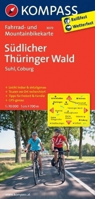 SUDLICHER THURINGER WALD - SUHL - COBURG wodoodporna mapa turystyczna 1:70 000 KOMPASS (1)
