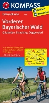 VORDERER BAYERISCHER WALD - GAUBODEN wodoodporna mapa turystyczna 1:70 000 KOMPASS (1)