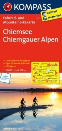 CHIEMSEE - CHIEMGAUER ALPEN wodoodporna mapa turystyczna 1:70 000 KOMPASS (1)