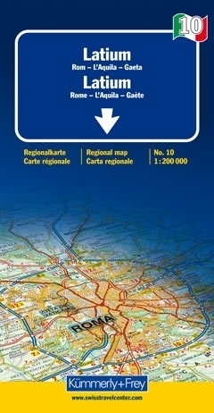 LACJUM - RZYM mapa samochodowa 1:200 000 Kummerly + Frey (1)