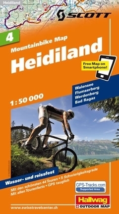 HEIDILAND wodoodporna mapa rowerowa 1:50 000 Hallwag (1)