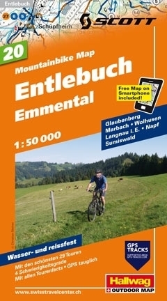 ENTLEBUCH - EMMENTAL wodoodporna mapa rowerowa 1:50 000 Hallwag (1)