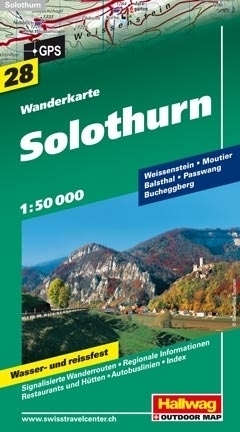 SOLURA SOLOTHURN wodoodporna mapa turystyczna 1:50 000 Hallwag (1)