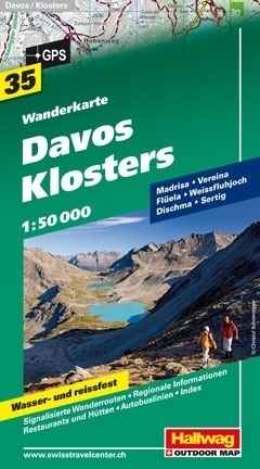 DAVOS - KLOSTERS wodoodporna mapa turystyczna 1:50 000 Hallwag (1)